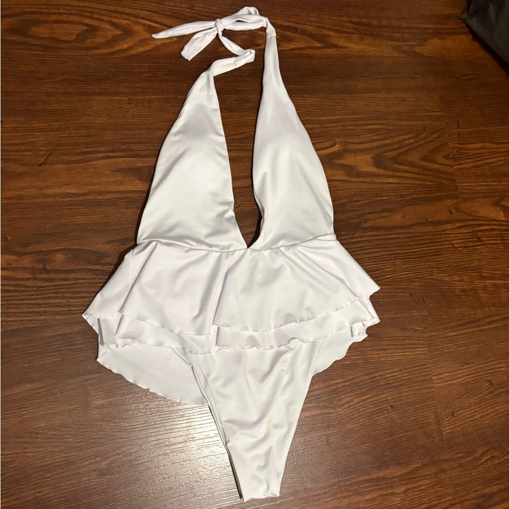 Brand New White One Piece Bathing Suit